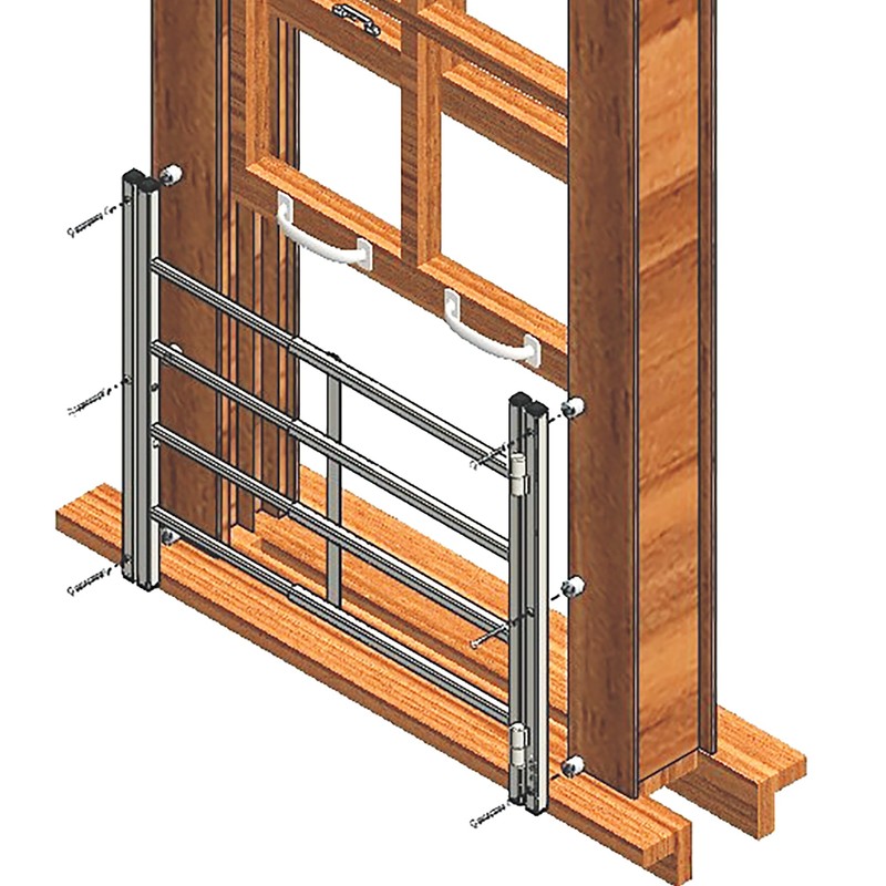 Segal 9180870 16 3-Bar Grill (Width Expandable) Fixed Window Guard,