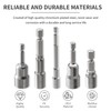 Skweawert 5pcs 1/4" Hexagonal Shank Socket 7mm Magnetic Power Nut