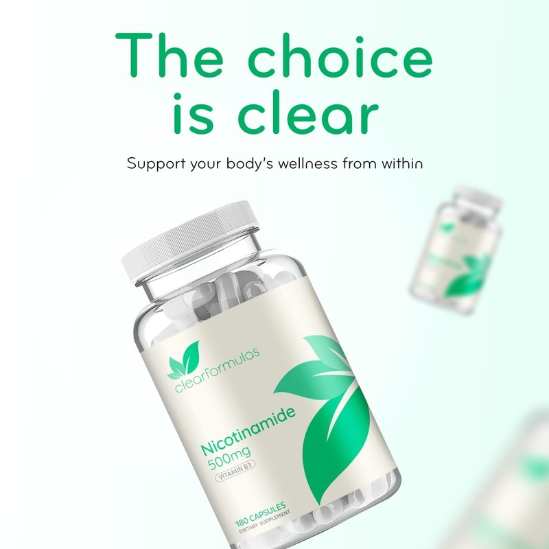 Vitamin B3 Nicotinamide 500mg - High Absorption Form of Vitamin