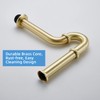 GORDEE Bathroom Basin Sink Bottle P Trap, Brass U-Shape 1-1/4
