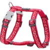 Red Dingo Dog Harness Design, Flying Bones, Red, LARGE 25mm