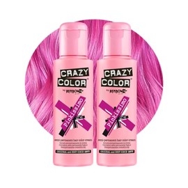 Crazy Color Vibrant Pinkissimo Semi-Permanent Hair Dye Duo. Highly Pigmented Magenta Conditioning & Oil Nourishing Vegan Formula | No Bleach or Ammonia | 200ml