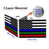 Double Sided Thin Blue Red Green Line Flag 3x5FT Police
