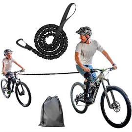 GDZTBS - Cuerda de remolque, cuerda de tracción para niños de bicicleta, cuerda de tracción para padres e hijos con gancho de seguridad, cinturón elástico resistente con bolsa de almacenamiento