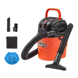 Armor All Armor All? AA155 1.5-Gallon 2 Peak HP Portable Wet/Dry Vacuum, Orange