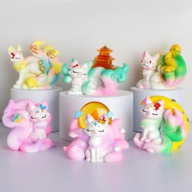 Zaleny Nine-Tailed Demon Fox Blind Box Popular Mystery Boxes Collectible Action Figure Toys Random Style Goodie Treat Boxes Party Favors Gifts