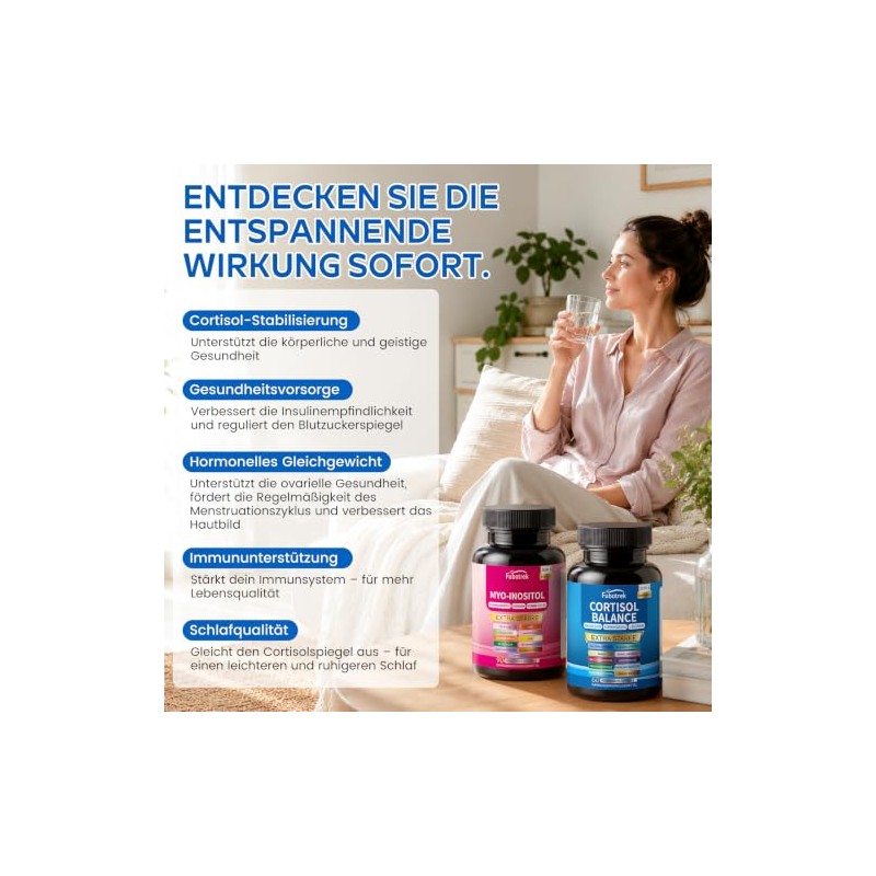 Cortisol Cocktail & Myo-Inositol Capsules for Stress Relief
