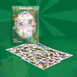 Science4you Temporary Tattoos - Kit of Temporary Tattoos The Perfect Party Gift for Children, with More Than 40 Dinosaur Tattoos for Boys & Girls Aged 5 6 7 8 9+