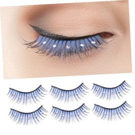 Healeved Sets Lashes Fake Eyelashes Rhinestone Festival Cosplay Long Extensions Add Length Comfortable Wear Eye Catcher Pairs