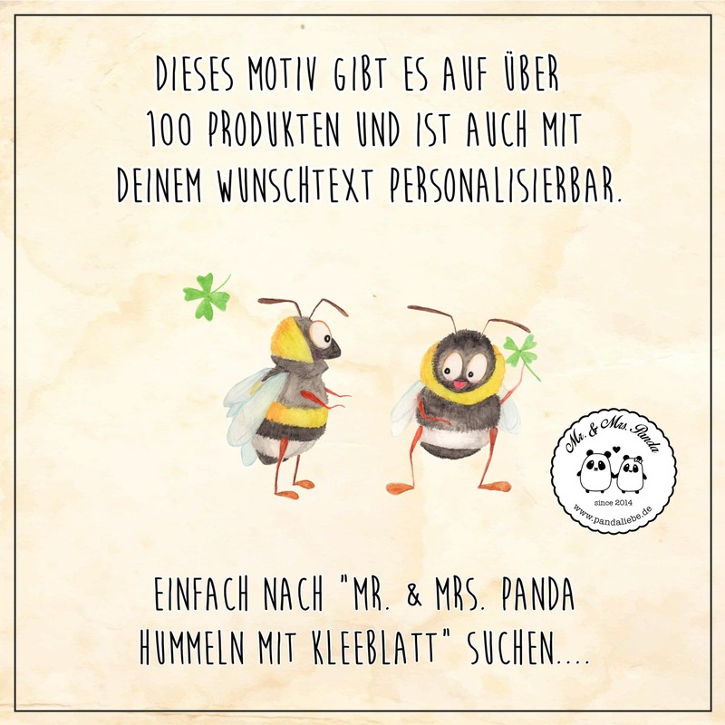 Mr. & Mrs. Panda Cushion Bumble Bee Clover Leaf Gift