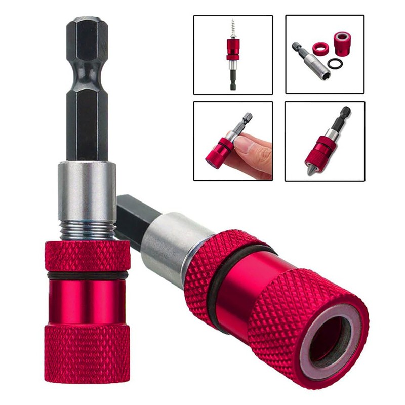 Meijunter 3Pcs Hex Shank Drywall Drill Bit Holder Magnetic Bit