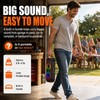 Musibaby Black 80W Waterproof Portable Bluetooth Speaker for Outdoor Use