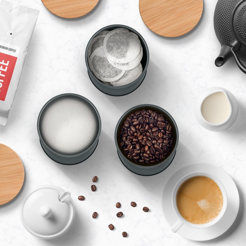 EHC Tea Sugar Coffee Canisters, Tea Sugar Coffee Containers Set