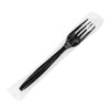 Karat U3530B 7" Poly-Wrapped Heavy-Weight Disposable Fork, Black (Pack of