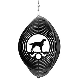 SWEN Products Gordon English Setter Circle Swirly Metal Wind Spinner