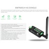 SIM7600G-H 4G DONGLE with Antenna, Industrial Grade 4G USB/UART, Communication