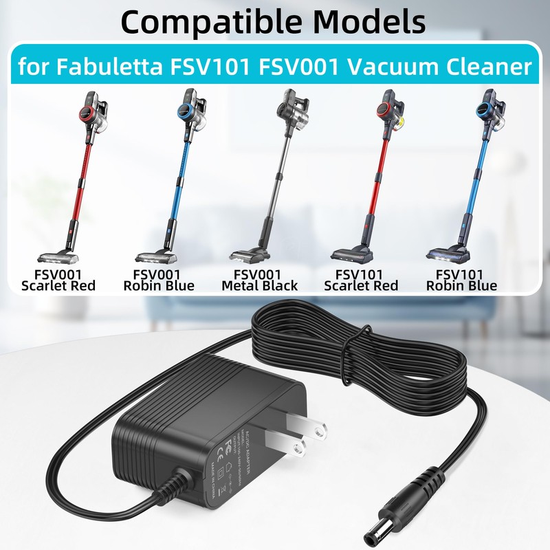 31V Charger for Fabuletta FSV101 FSV001 Cordless Stick Vacuum Cleaner
