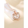 Vito Initial Necklace for Women, Double Heart Cubic Zirconia Letter