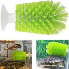 Turtle Brush with Suction Cup for Tank Scratches Back Brush Shell Cleaning Brush Scrub Red Eared Slider Turtle Exfoliate Brush for Remove Turtle Shell Scutes (2PC)