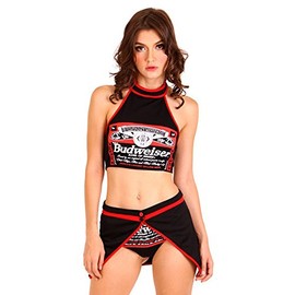 Bud Girl Costume 3-Piece Set, Tops, Bottoms, Skirt, Women's, Cosplay, ec529