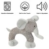 Woozapet Minimalist Squeaky Plush Interactive Dog Toy (Elephant)