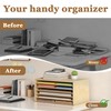 Gtouse Wooden Construction Paper Organizer 20" x 13.5", 6 Tier