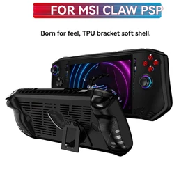 ZLYLVRC Protective Cover Case Compatible with MSI Claw Handheld, Full Body Soft TPU Cover, Shockproof, Anti-Collision, Non-Slip, Black