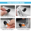 4PCS Car Tire Stem Valve Caps, Auto Hexagon Shape Dustproof