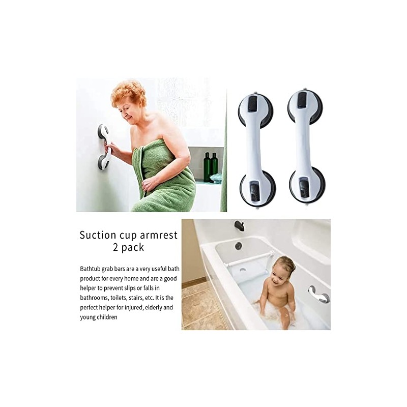 2 PCS Suction Bathroom Grab Rails, Portable Mobility Aids Safety
