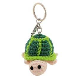 reddipus Green Turtle Keychain for Women and Girls, Emotional Support Crochet Keychain Gift Backpack Keyring Bag Accessories (Green Turtle)