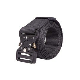 shenky1 Military Belt 4 cm Heavy Duty Metal Buckle Tactical Belt 140 cm to 180 cm, black