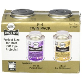 Harvey's 019530 Primer/Cement, 4 Oz Twin Pack Box