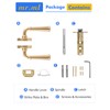 MRML Brushed Gold Passage Door Handle, Interior Hall Closet Light