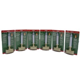 Xodus Innovations FPC1221P Battery Operated LED Dusk to Dawn Window Candle with Amber Flicker Flame, Pewter 6 Pack (Pewter, 6 Pack)