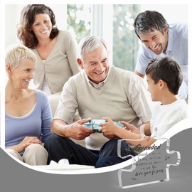 Grandad Gifts, Grandad Christmas Gifts, Gifts for Grandad, Grandad Birthday Gifts Great Grandad Gifts from Grandchildren Present for Grandad Grandpa Gift Grandad Fathers Day Gift Acrylic Block Puzzle