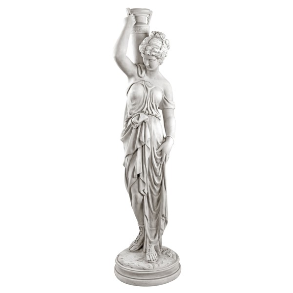 Design Toscano KY799519 Dione The Divine Water Goddess Greek Garden Statue, 39 Inch, Grande, Antique Stone