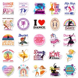 CKXTYNG 200 Pcs Dance Stickers, Waterproof Vinyl Dancer Stickers for Kids, Teens, and Girls, Cute Cartoon Dance Decals for Water Bottles, Laptops, Scrapbooks, Party Gifts
