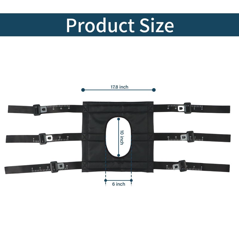 LCDOCTOR 3-Buckle Toilet seat Accessories for Electric Patient Lift Transfer