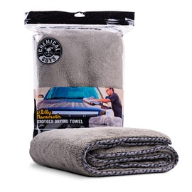 Chemical Guys Woolly Mammoth Large Microfiber Drying Towel - 36 x 25 Inch Gray, Ultra Plush Super Absorbent Car Drying Towel for Cars, Trucks, SUVs, Motorcycles, RVs, and Auto Detailing