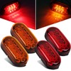 Partsam 2 Amber + 2 Red 12V 4" x 2"