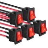 QTEATAK KCD1 On/Off 3-Pin 2-Position Snap 10A/125V, 6A/250V Red LED