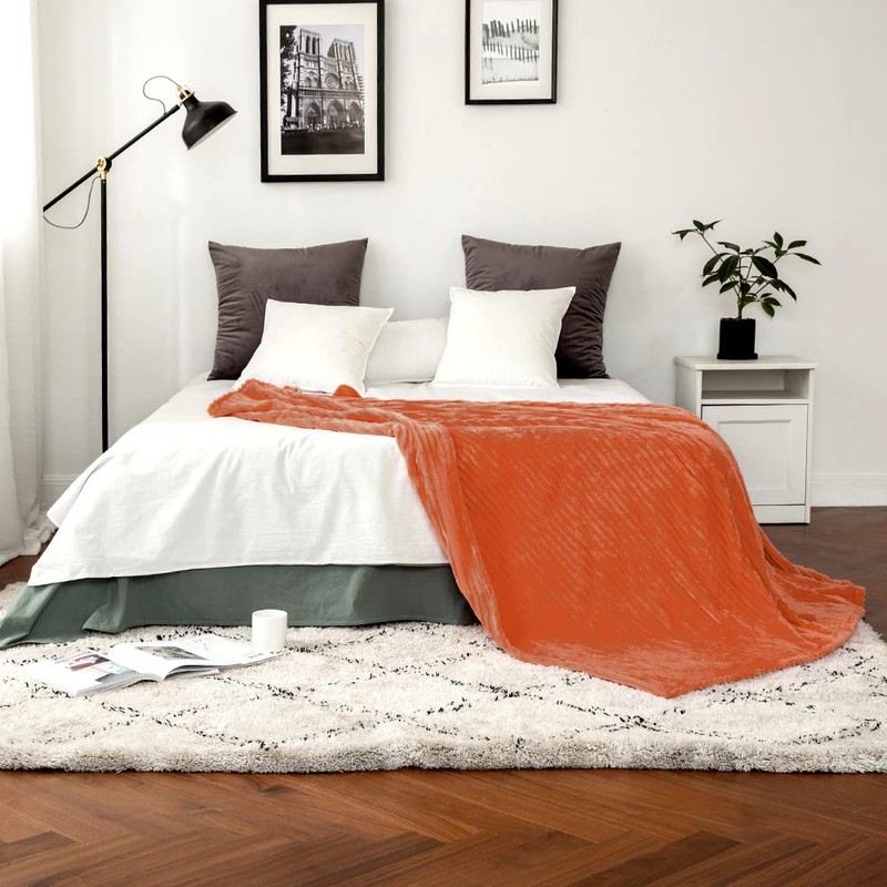 MIULEE Cuddly Fleece Blanket, Flannel Blanket, Plain Blankets, Couch Blanket,