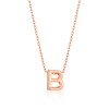 Philip Jones Rose Gold Plated Initial Necklace Letter B Created