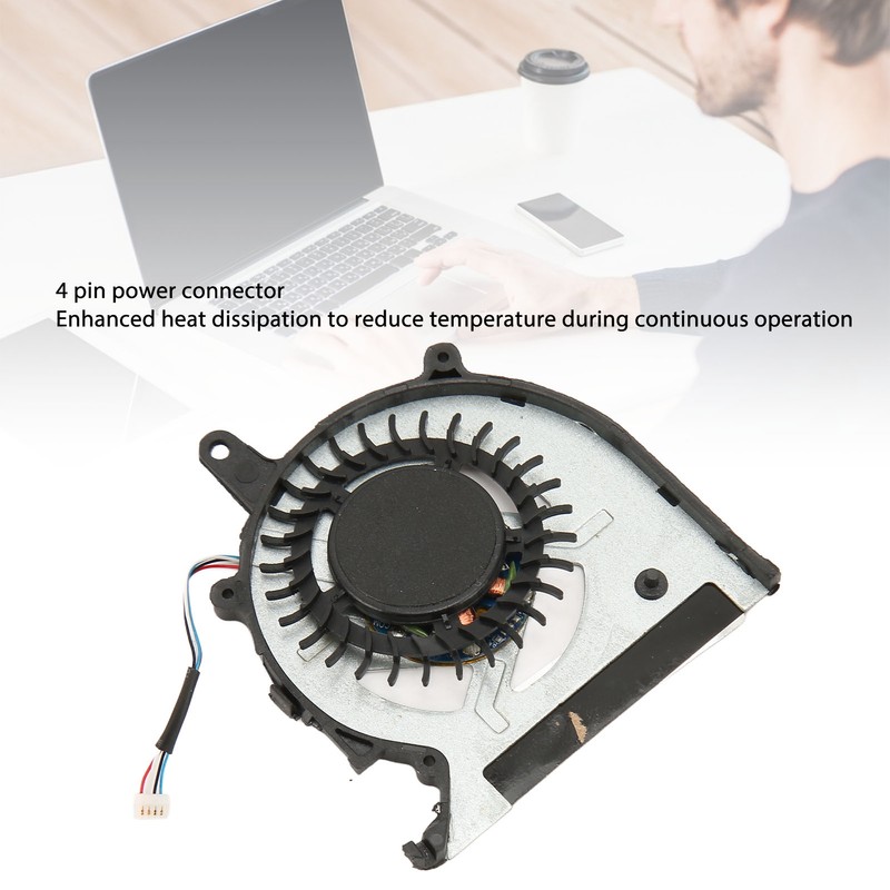 Laptop CPU Cooling Fan 4 Pin Replacement CPU Cooling Fan