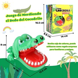 Juego de Dientes de Cocodrilo para 4+ Años, Mordida Juego de Dedos, Lindos Juego de Mordiendo el Dedo del Cocodrilo, Juguete Interactivo de Dientes de Cocodrilo, Divertido Juego para Familiar y Fiesta