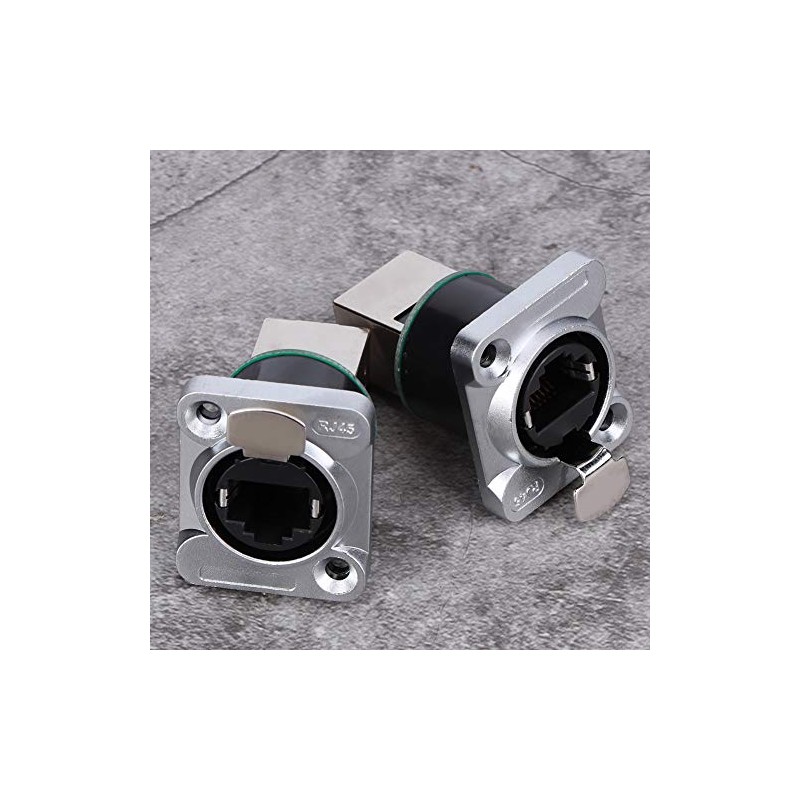 Conector de enchufes de interfaz RJ45 Aislador ignífugo, 2 uds.,