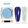 9Boxes Ice Transparent Aurora Nail Powder,White Chrome Nail Powder Holographic