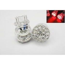 LEDIN 2 Pcs of RED 3156 24 SMD LED Front Side Marker Light 3157 3457 3057