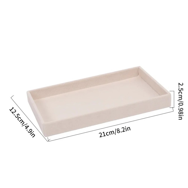 Vellure Velvet Jewelry Organizer Drawer Tray – Stackable Compartments for