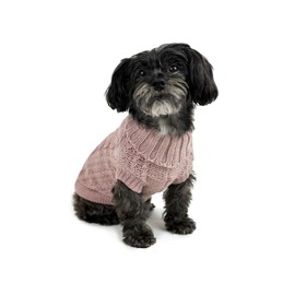 Huskimo French Knit Dog Jumper, Rose Pink, 40cm